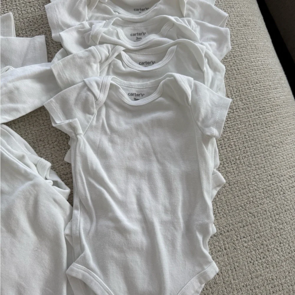 Carter's Classic White Baby Bodysuits Set